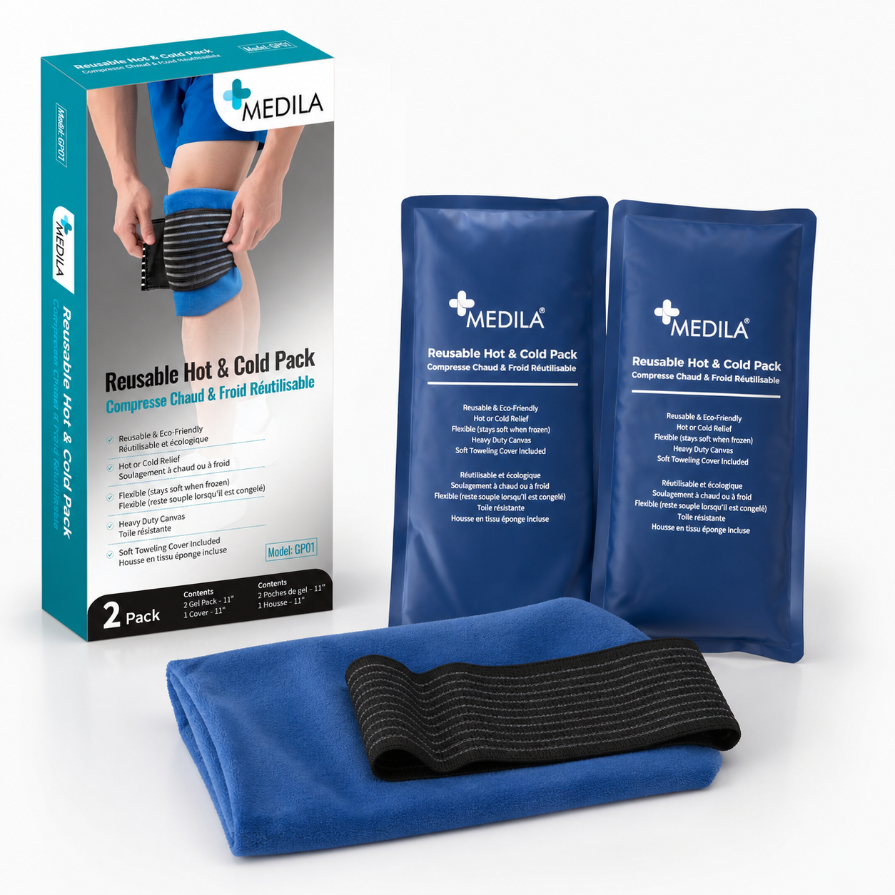 MEDILA Reusable Hot and Cold Gel Compress — Pack of 2